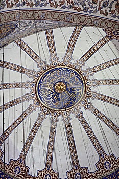 View main dome of Blue mosque