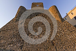 View of the main facade of the Swabian Castle in Termoli italy