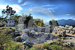 View of the main monuments of Greece. Mycenae. photo