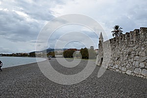 View of the main monuments of Greece. Old town of Lepanto place of the battle where Miguel de Cervantes Saavedra participated. photo