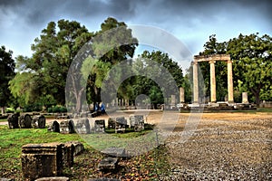 View of the main monuments of Greece. Olympia. photo