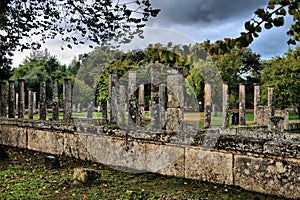 View of the main monuments of Greece. Olympia. photo