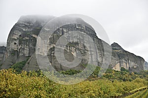 View of the main monuments and places of Athens (Greece). The Monasteries of Meteora