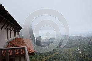 View of the main monuments and places of Athens (Greece). The Monasteries of Meteora