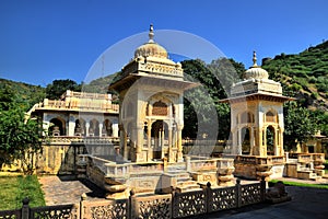 View of the main monuments and points of interest in Jaipur. Gaitor Royal Tombs (Jaipur, India)