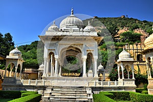 View of the main monuments and points of interest in Jaipur. Gaitor Royal Tombs (Jaipur, India)