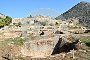 View of the main monuments and sites of Athens (Greece). Mycenae. Tombs photo