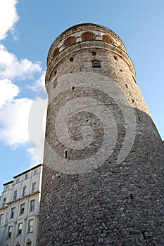 View of the main places and monuments of Istanbul (Turkey). Galata Tower photo