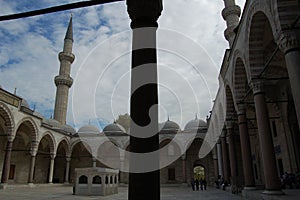 View of the main places and monuments of Istanbul (Turkey). Suleymaniye Mosque. photo