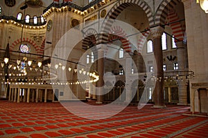 View of the main places and monuments of Istanbul (Turkey). Suleymaniye Mosque. photo