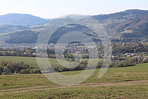 View from main ridge of Mala Fatra mountains to Krasnany village