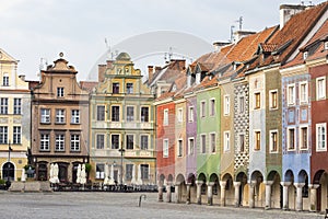 View of main square Rynek of polish city Poznan photo