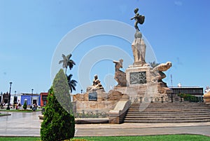 View of main square of Trujillo city, Peru