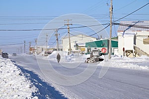 Main street in Cambridge Bay, Victoria Island, Nunavut photo