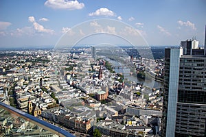 View from the Maintower in Frankfurt am Main, Germany