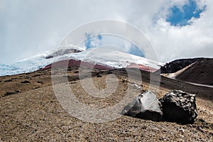 View of the majestic Cotopaxi volcano