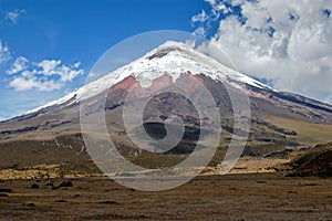 View of the majestic Cotopaxi volcano