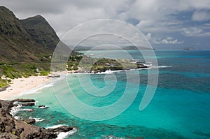 View of Makapuu Beach, Oahu, Hawaii photo