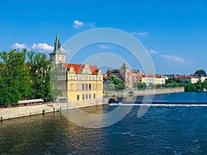 View of Mala Strana over Vltava river