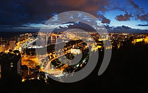 View of the Malaga city, Spain.