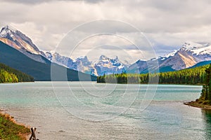 View of Maligne Lake in Jasper National Park.Alberta.Canada