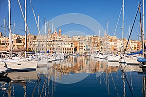 View on Malta bay Dahla tad-Dockyard between Senglea and Birgu