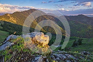 View from Maly Salatin mountain at Low Tatras