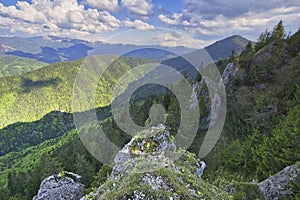 Pohled z Malého Salatínu na Nízké Tatry