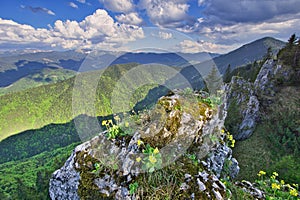 Pohľad z Malého Salatína na Nízke Tatry