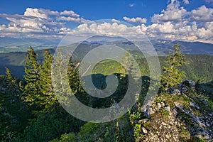 View from Maly Salatin mountain at Low Tatras