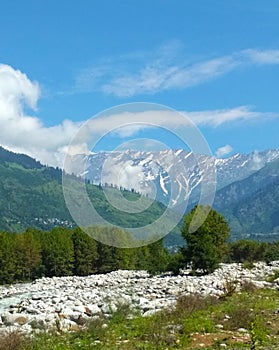 View from Manali Helipad  Himachal Pradesh India