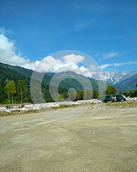 View from Manali Helipad Kanchni Koot Himachal Pradesh India