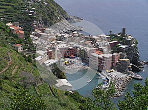 The view of Manarola, Cinque Terre, Italy