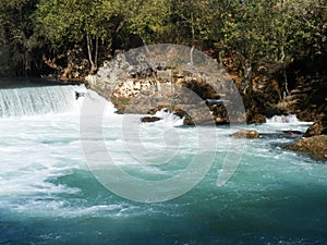 View of Manavgat waterfall in Antalya, Turkey.