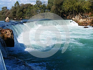 View of Manavgat waterfall in Antalya, Turkey.