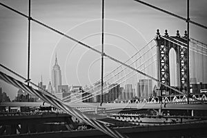 A view of Manhattan from Brooklyn Bridge