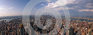 View of Manhattan, New York City, NY, USA on a sunny summer day