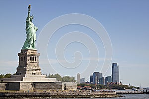 View of Manhattan and the Statue of Liberty