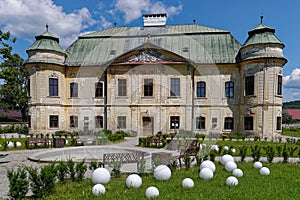 View of the manor house in the village Hronsek in Slovakia