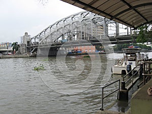 View of the Manuel L Quezon memorial bridge, Manila, Philippines