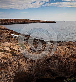 View of Mare Morto beach, Lampedusa