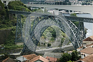 View of the Maria Pia railway bridge, commonly known as Ponte de Dona Maria Pia