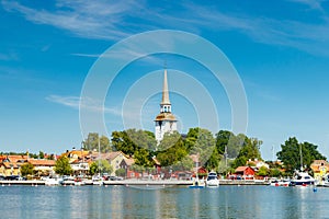 A view on Mariefred in Sweden in summer