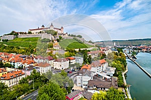View of Marienberg Fortress in Wurzburg, Germany