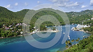 View of Marigot Bay, Saint Lucia