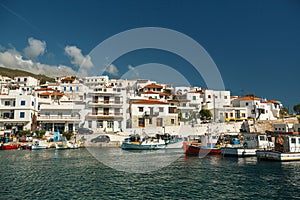 View of the Marina at Andros island, Aegean sea
