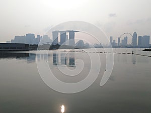 View of Marina Bay from the Barrage