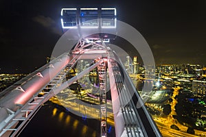 View of Marina Bay at night from Singapore Flyer