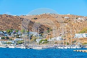 View of Marina at Mykonos, Greece