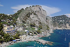 View of Marina Piccola in Capri, Italy photo